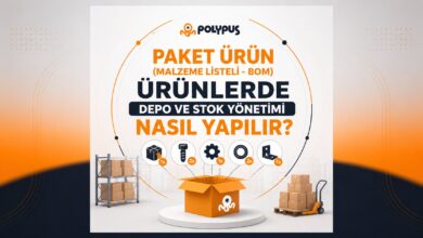 paket ürünler, ürün reçetesi olan ürünlerde depo ve stok yönetimi