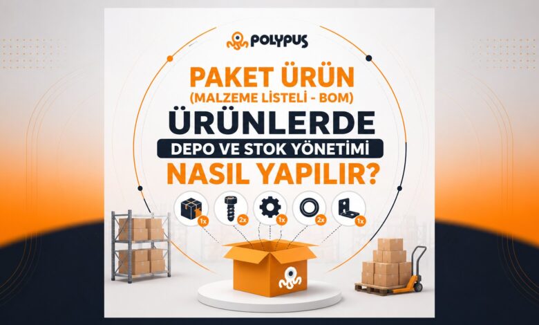 paket ürünler, ürün reçetesi olan ürünlerde depo ve stok yönetimi